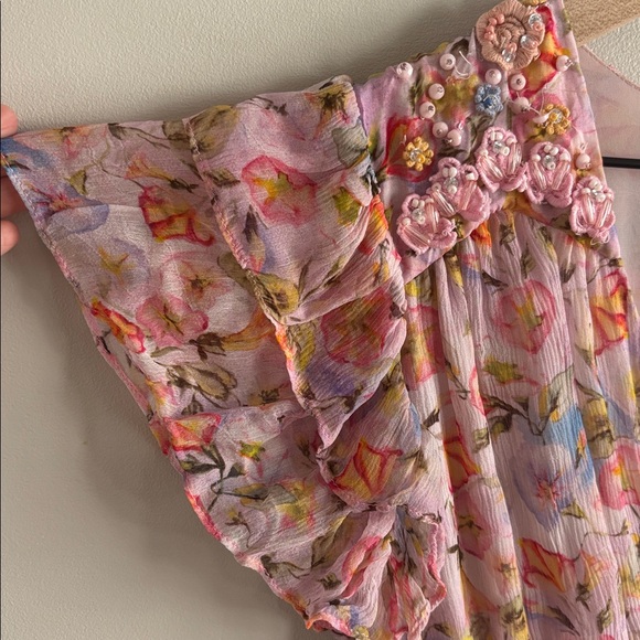 LoveShackFancy • Marisela floral beaded mini dress - Picture 3 of 12